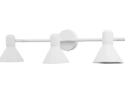 Candeeiro 3 Luzes De Parede Ou Teto Em Metal Branco E Prateado Mersey Ill