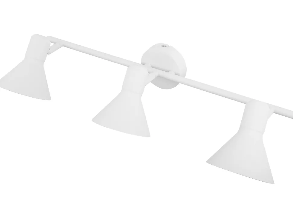 Candeeiro 3 Luzes De Parede Ou Teto Em Metal Branco E Prateado Mersey Ill