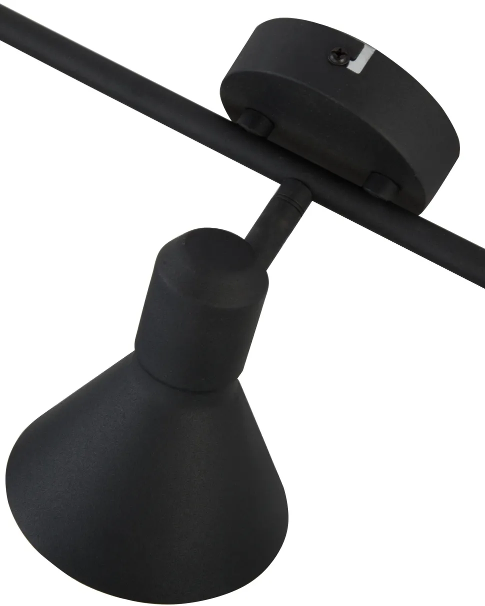 Candeeiro 3 Luzes De Parede Ou Teto Em Metal Preto E Dourado Mersey Ill