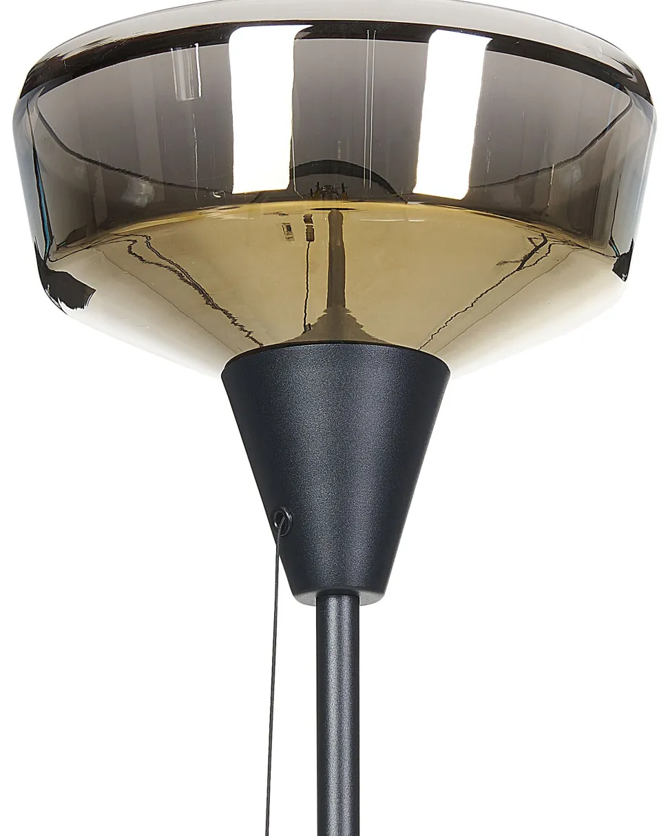 Candeeiro De Chao Em Metal Preto E Dourado 175 Cm Talparo