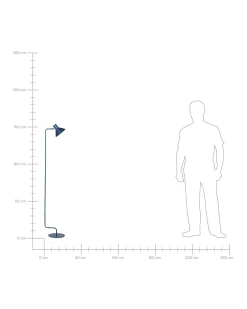 Candeeiro De Chao Em Metal Azul 154 Cm Rimava