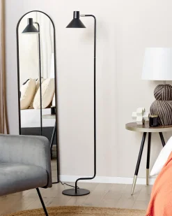 Candeeiro De Chao Em Metal Preto 154 Cm Rimava