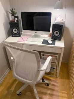 Candeeiro De Mesa 29 Cm Branco Urola