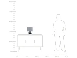 Candeeiro De Mesa 41 Cm Cinzento Ronava