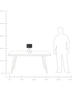 Candeeiro De Mesa 35 Cm Preto E Cor De Cobre Maroni