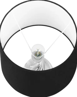 Candeeiro De Mesa 65 Cm Preto E Prateado Visela