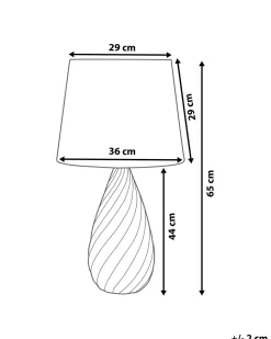 Candeeiro De Mesa 65 Cm Preto E Prateado Visela