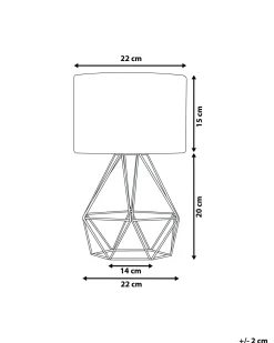 Candeeiro De Mesa 35 Cm Preto Maroni