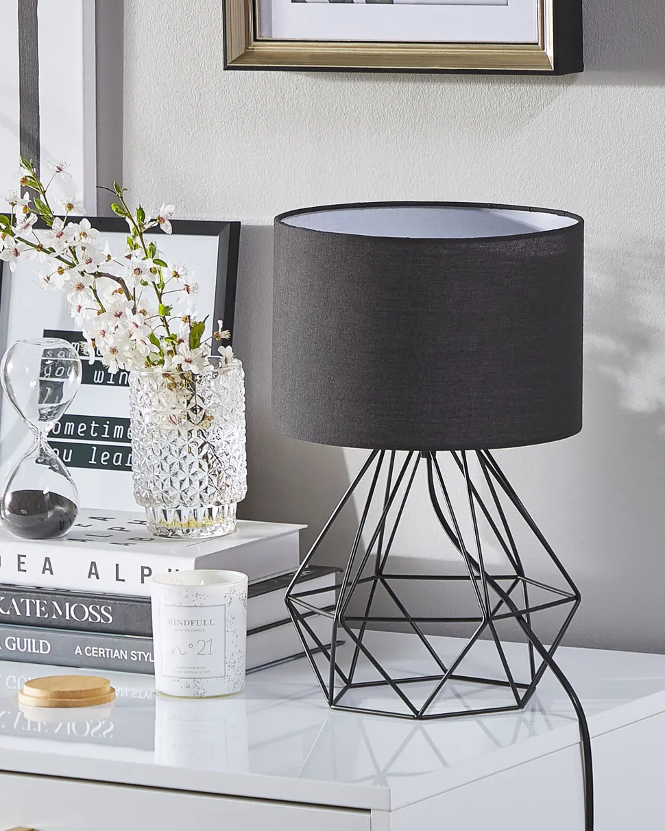 Candeeiro De Mesa 35 Cm Preto Maroni