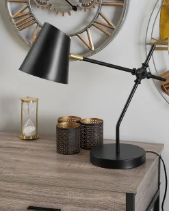 Candeeiro De Mesa Articulado Preto Horton