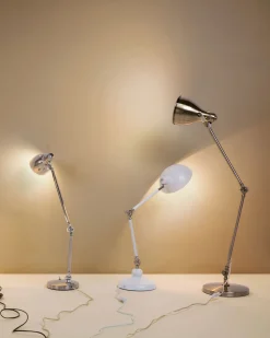 Candeeiro De Mesa Articulado Branco 80 Cm Meramec