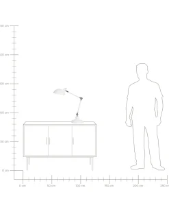 Candeeiro De Mesa Articulado Branco 80 Cm Meramec