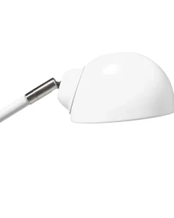 Candeeiro De Mesa Articulavel Em Metal Branco 60 Cm Helmand