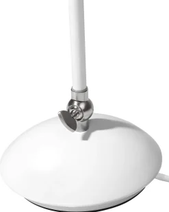 Candeeiro De Mesa Articulavel Em Metal Branco 60 Cm Helmand