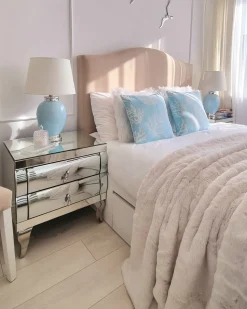 Candeeiro De Mesa Azul Claro Brenta