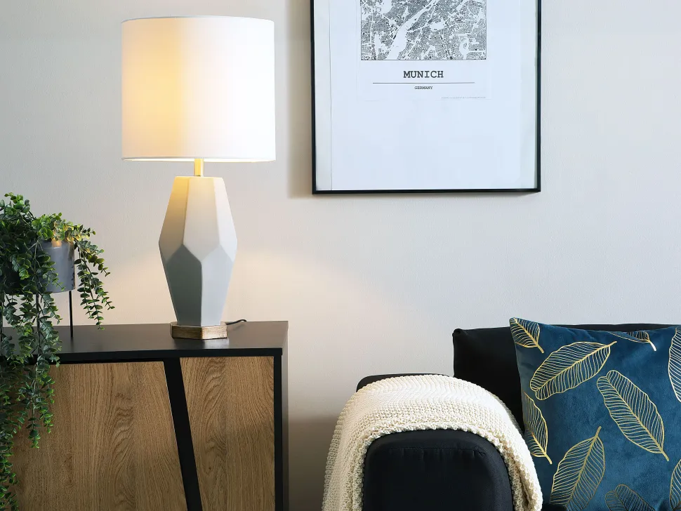 Candeeiro De Mesa Branco Oxley