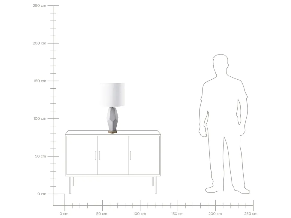 Candeeiro De Mesa Branco Oxley