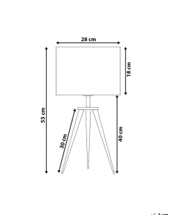 Candeeiro De Mesa Branco Stiletto