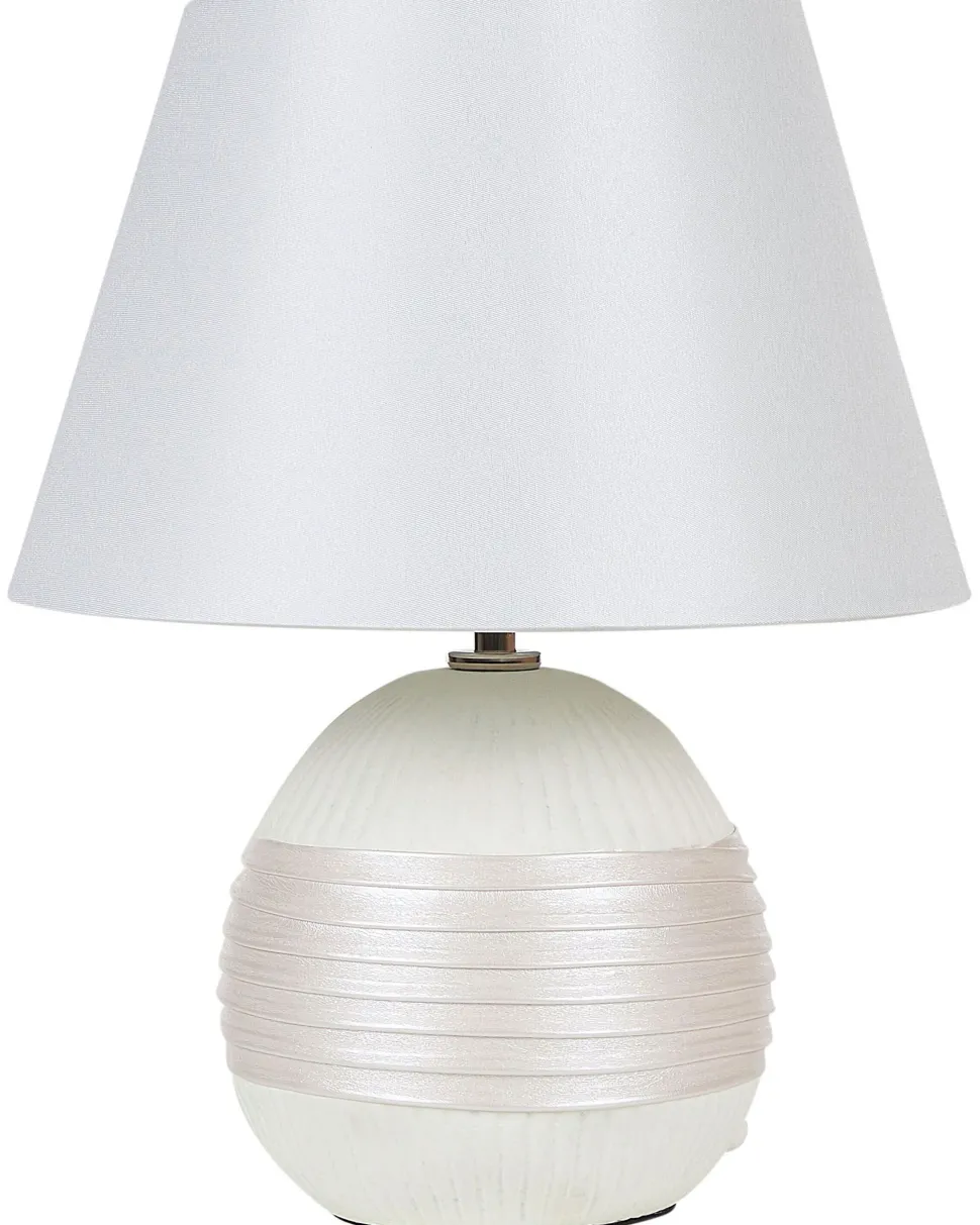 Candeeiro De Mesa Branco Creme Sado