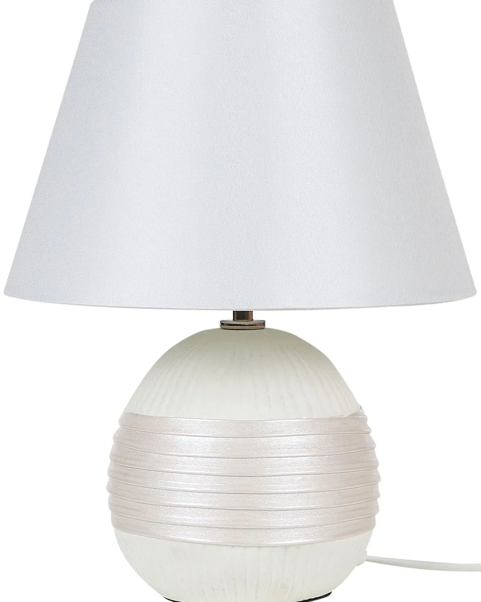 Candeeiro De Mesa Branco Creme Sado