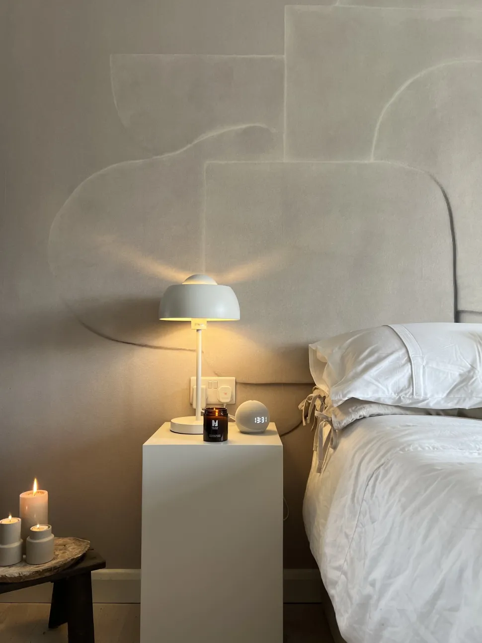 Candeeiro De Mesa Branco Senette