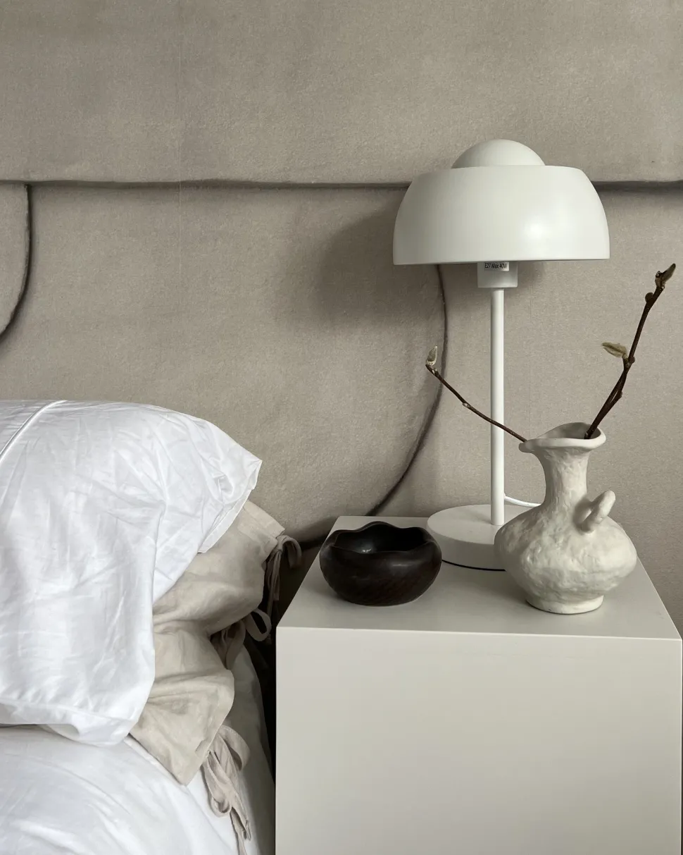 Candeeiro De Mesa Branco Senette