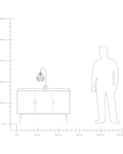 Candeeiro De Mesa Branco E Cor De Bronze 50 Cm Mooni