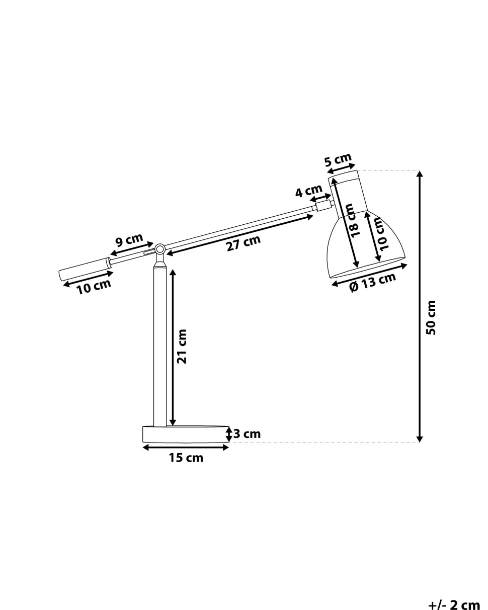 Candeeiro De Mesa Branco E Castanho Peckos