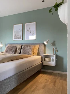 Candeeiro De Mesa Branco E Castanho Peckos