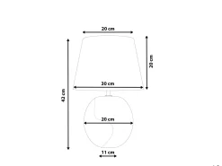 Candeeiro De Mesa Castanho Argun