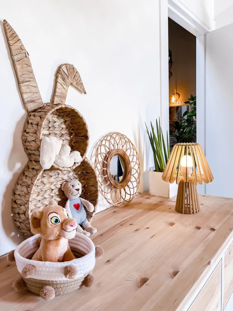 Candeeiro De Mesa Castanho Claro 28 Cm Clyde