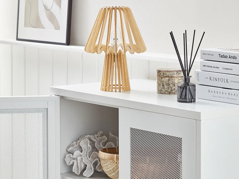 Candeeiro De Mesa Castanho Claro 28 Cm Clyde