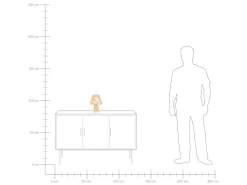 Candeeiro De Mesa Castanho Claro 28 Cm Clyde