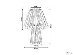 Candeeiro De Mesa Castanho Claro 28 Cm Clyde