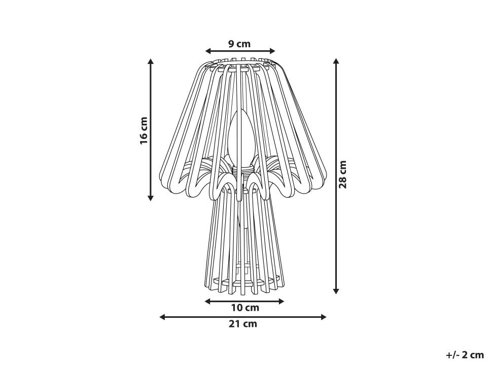 Candeeiro De Mesa Castanho Claro 28 Cm Clyde