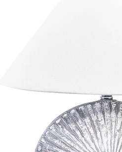 Candeeiro De Mesa Cinzento Com Abajur Em Forma De Cone Yuna