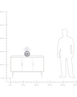 Candeeiro De Mesa Cinzento Com Abajur Em Forma De Cone Yuna