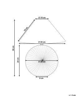Candeeiro De Mesa Cinzento Com Abajur Em Forma De Cone Yuna