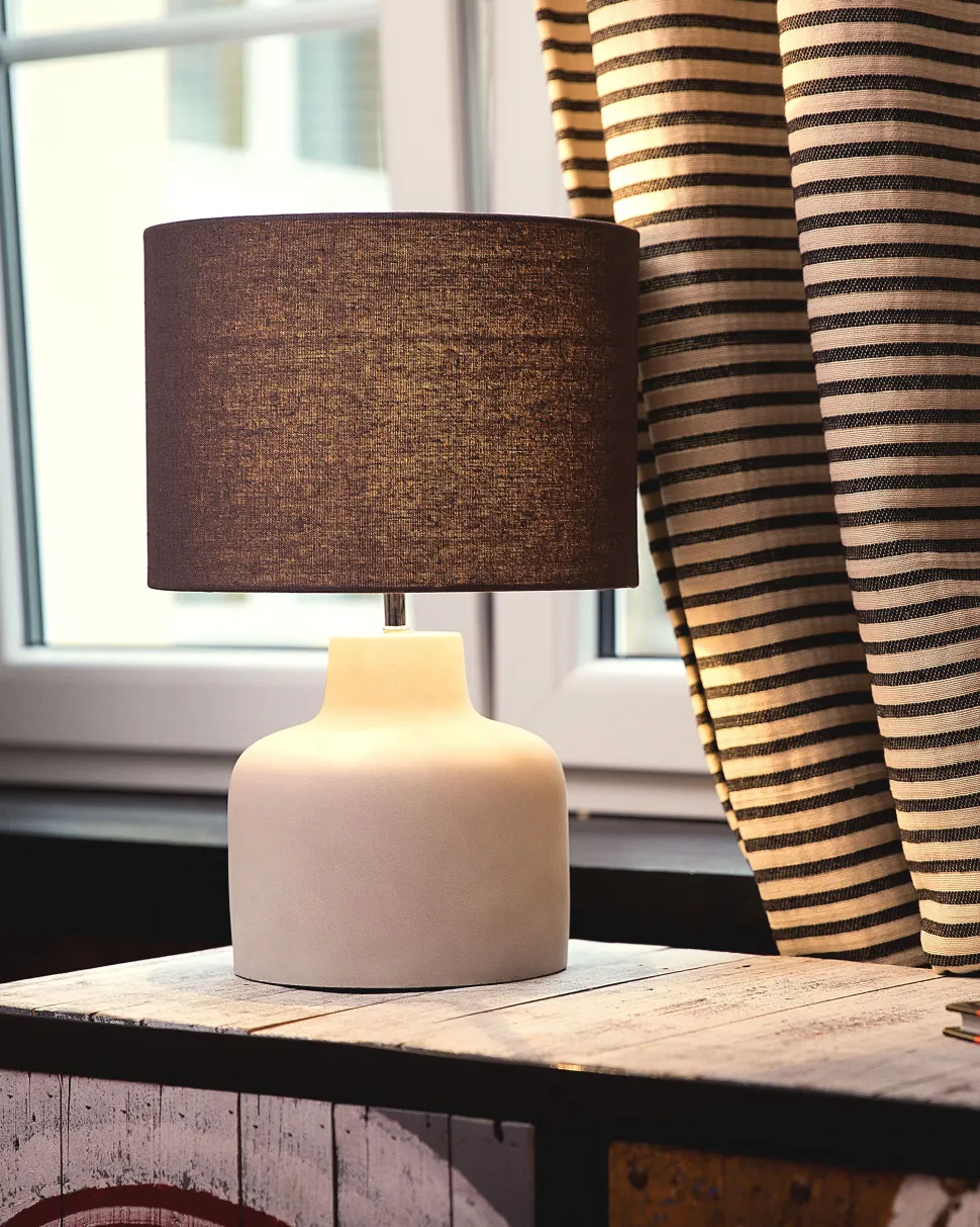 Candeeiro De Mesa Cinzento Bhima