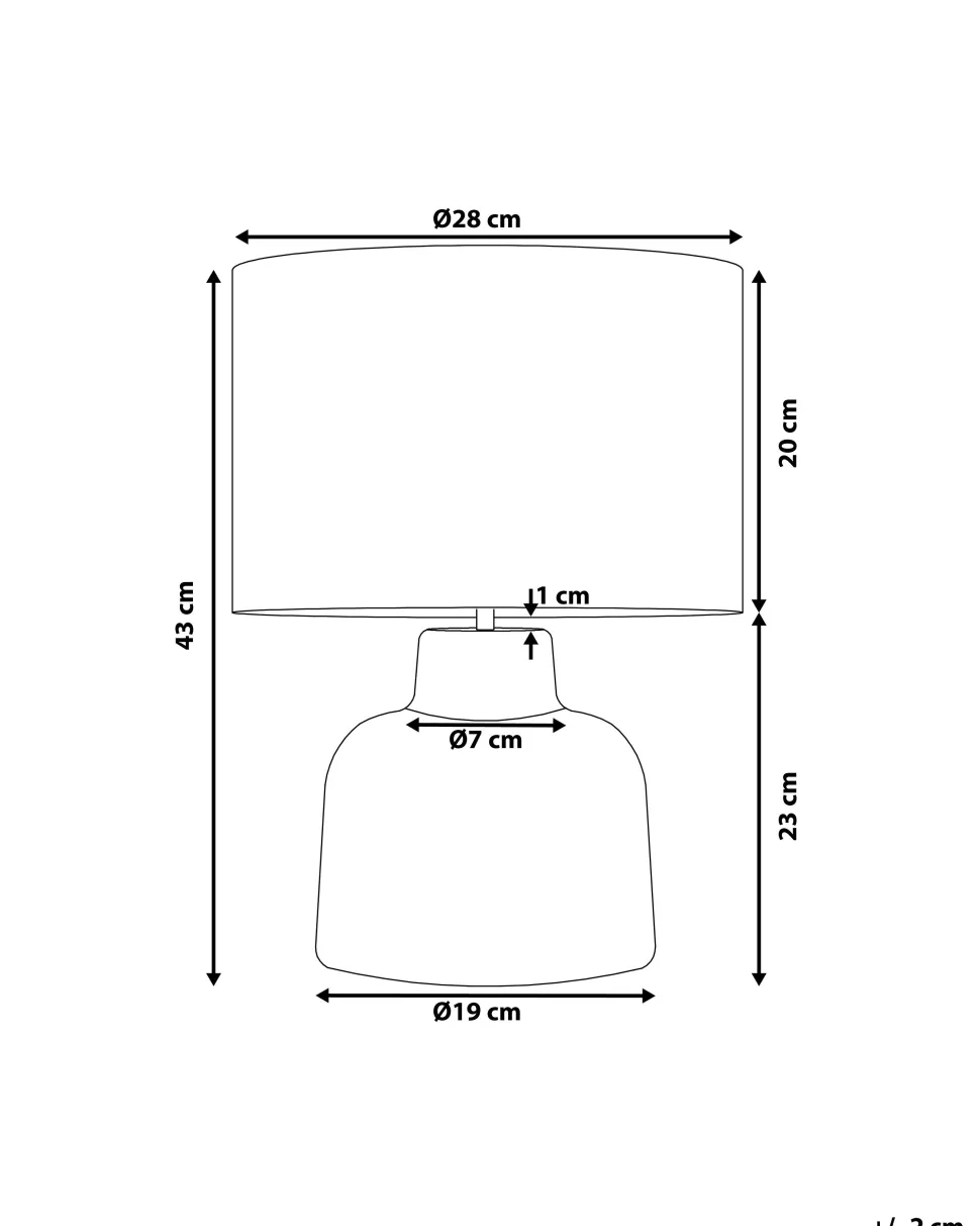 Candeeiro De Mesa Cinzento Bhima