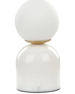 Candeeiro De Mesa Com Efeito De Marmore Branco 21 Cm Kiwi