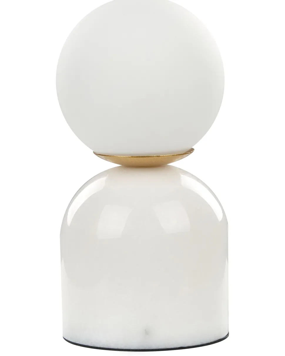 Candeeiro De Mesa Com Efeito De Marmore Branco 21 Cm Kiwi