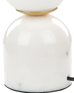 Candeeiro De Mesa Com Efeito De Marmore Branco 21 Cm Kiwi