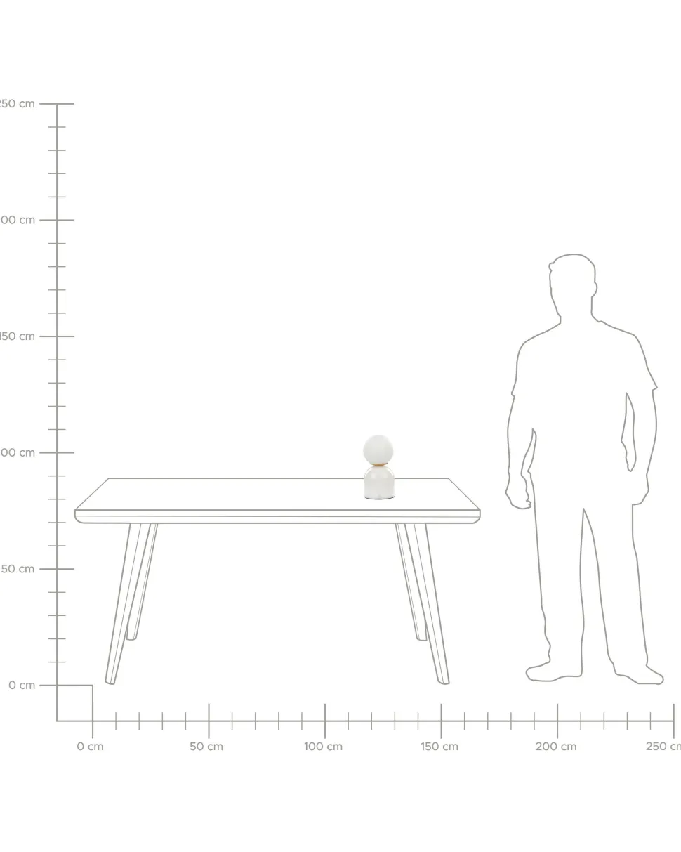 Candeeiro De Mesa Com Efeito De Marmore Branco 21 Cm Kiwi