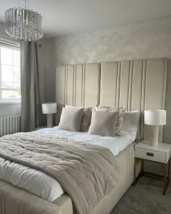 Candeeiro De Mesa De Ceramica Creme E Branco 49 Cm Balonne