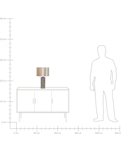 Candeeiro De Mesa De Ceramica Dourado E Creme 50 Cm Sankuru