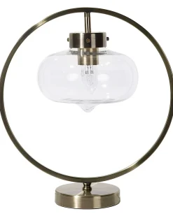 Candeeiro De Mesa Dourado E Preto 40 Cm Severn