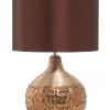 Candeeiro De Mesa Dourado E Castanho Yakima