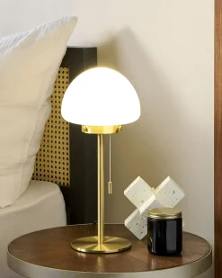 Candeeiro De Mesa Dourado 39 Cm Moruga