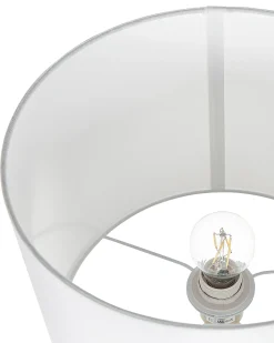 Candeeiro De Mesa Dourado E Branco Okari